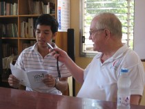 Recording a student's pronunciation 