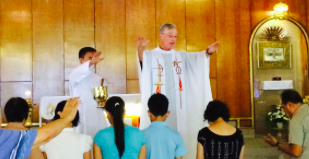 Fr. Tom celebrating Mass in the Philippines
