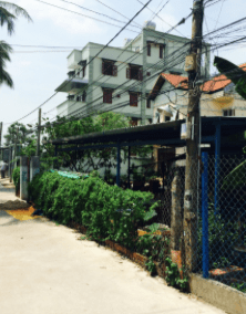 A view from the street of our first house in Vietnam