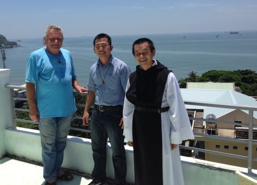 Fr. Rino, Fr. Loc and Abbot Matthew Vu