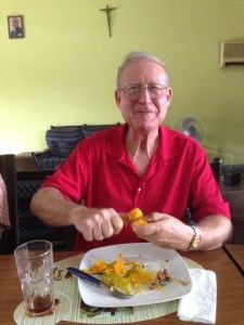 Fr. Leonard takes a break