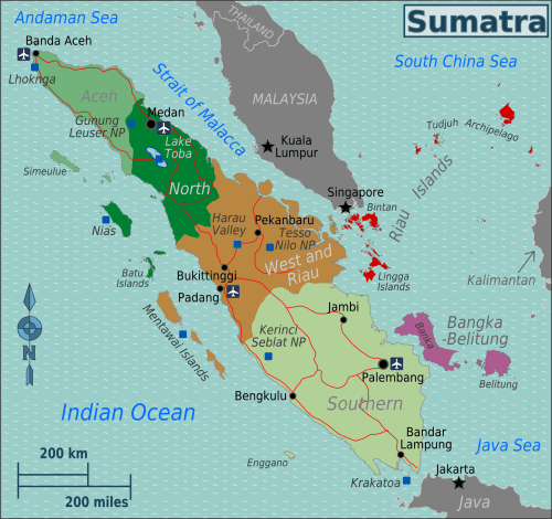 Sumatra is one of Indonesia's largest islands.