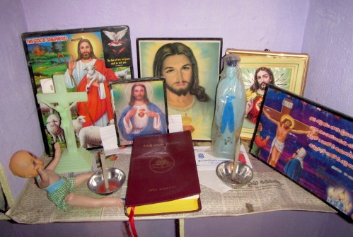 Shrine in a family home in India