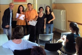 Fr. Steve's classmate and fellow general councilor, Fr. Carlos Enrique, receives his graduation certificate.