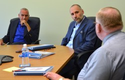 Dn. David welcomes Fr. Luca 